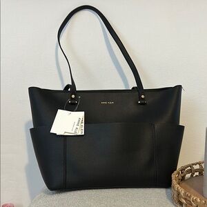 Anne Klein Black Tote Bag + crossbody